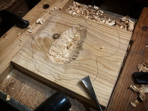 lotus leaf style wooden plate~