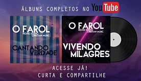 Capas dos dois discos do Farol com link para a discografia no YouTube