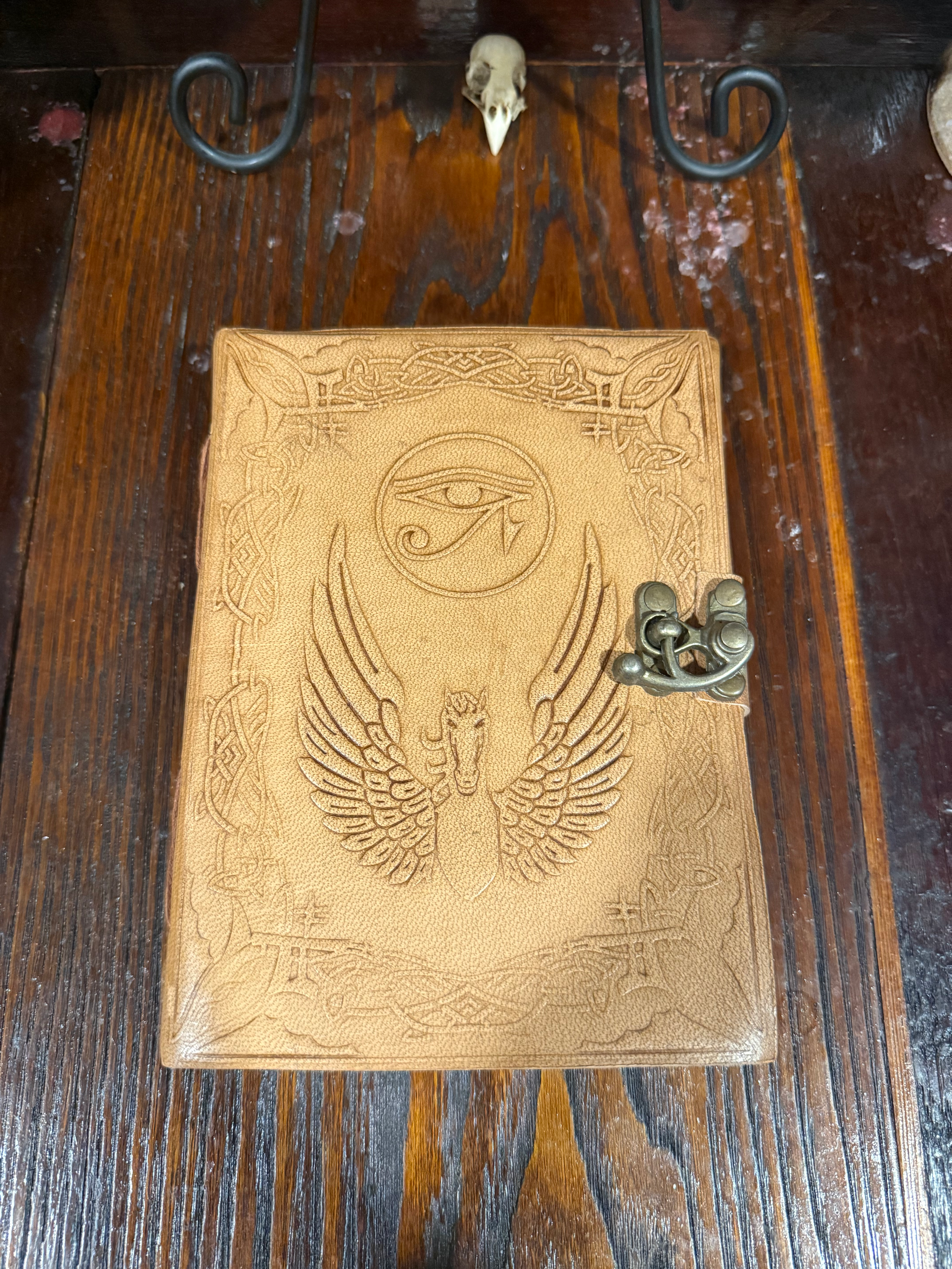 Egyptian Leather Journal 5x7” with Latch Closure