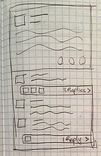 Sketch of post and comments