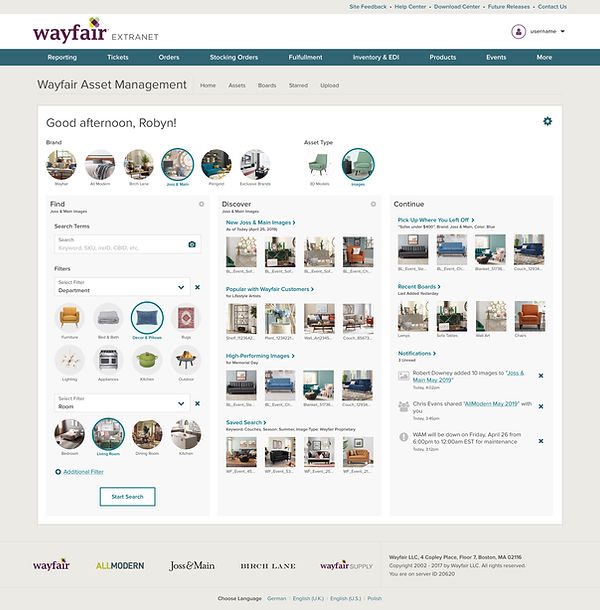 Hi-fi of homepage