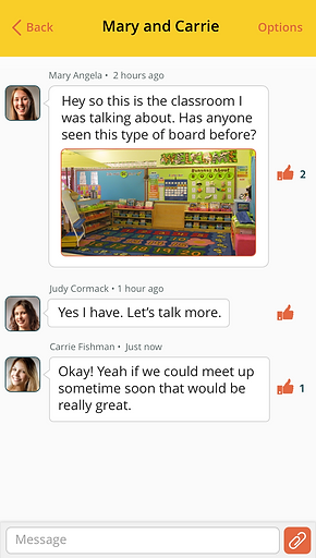 Hi-fi of message chat