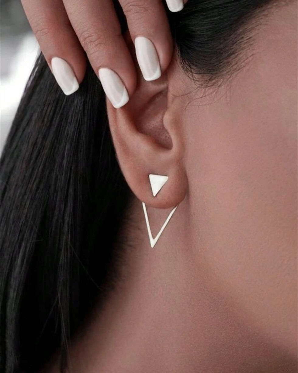 Geometric Drop Earrings For Women, European And American Style