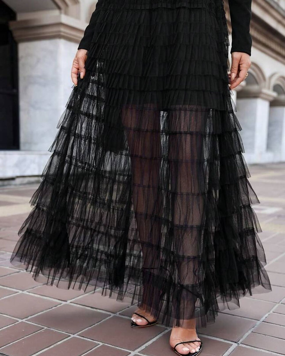 Women's Standcollar Long Sleeve Mesh Contrast Dress