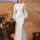 Thumbnail: Haute Glamour Elegant Luxurious Sequined Mermaid Gown With Long Sleeves - Sparkl