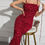 Thumbnail: Modely Red 3D Flower Pattern Dress