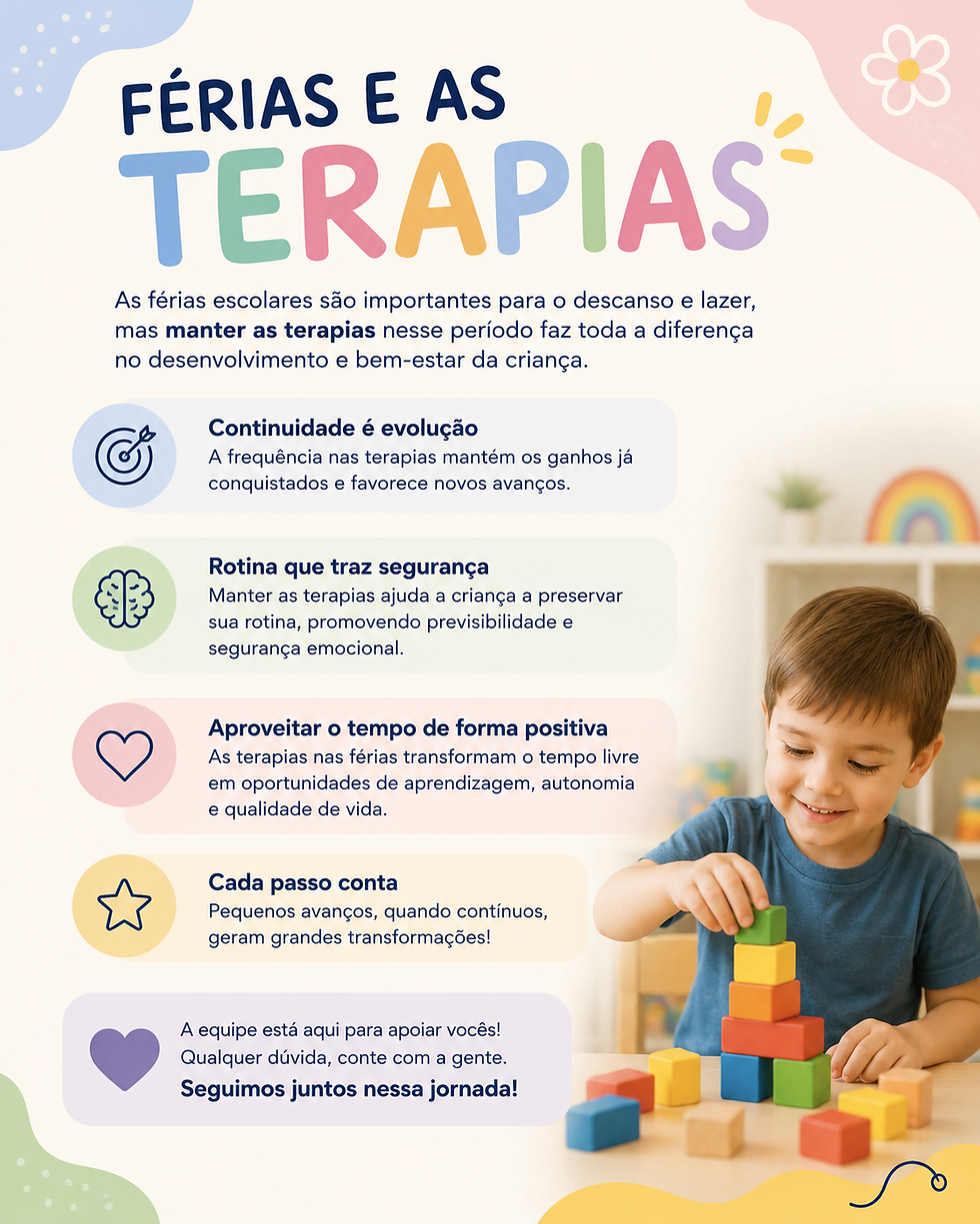 Férias escolares: por que não interromper as terapias do seu filho?