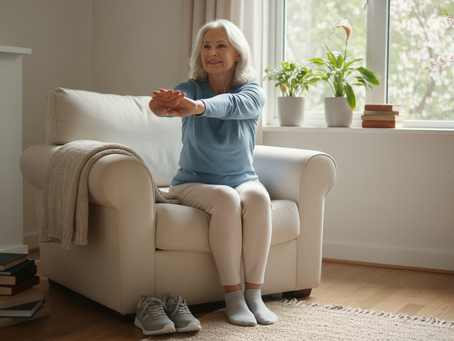 Spring movement can start with one calm stretch at home.