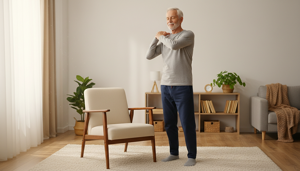 A calm warm-up starts before the workout begins.