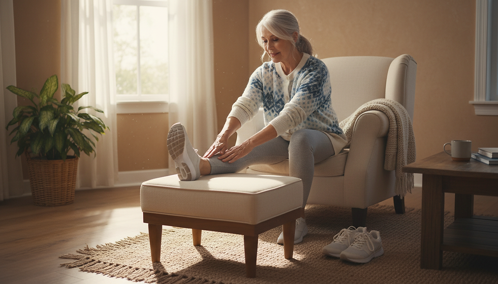Small, gentle movements can help stiff joints wake up.