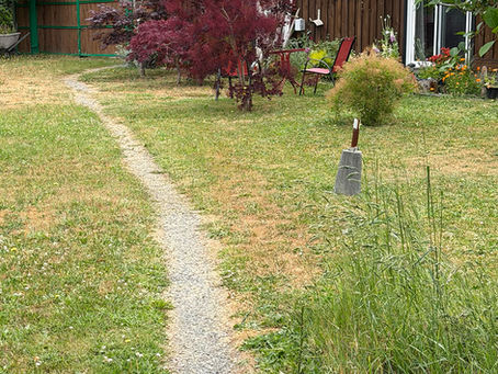 The garden path leading to my art studio, where the idea for this blog first began.