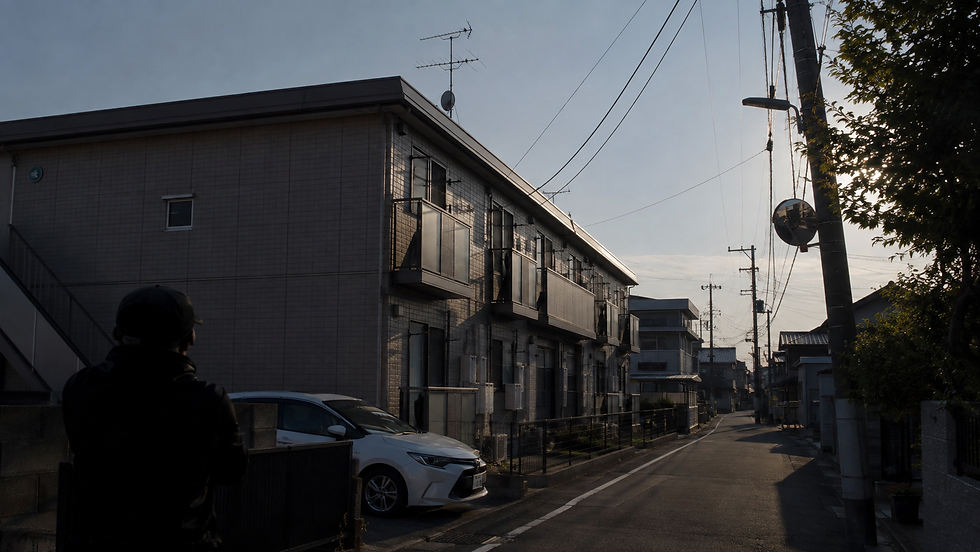 単身赴任先として確認された集合住宅の外観
