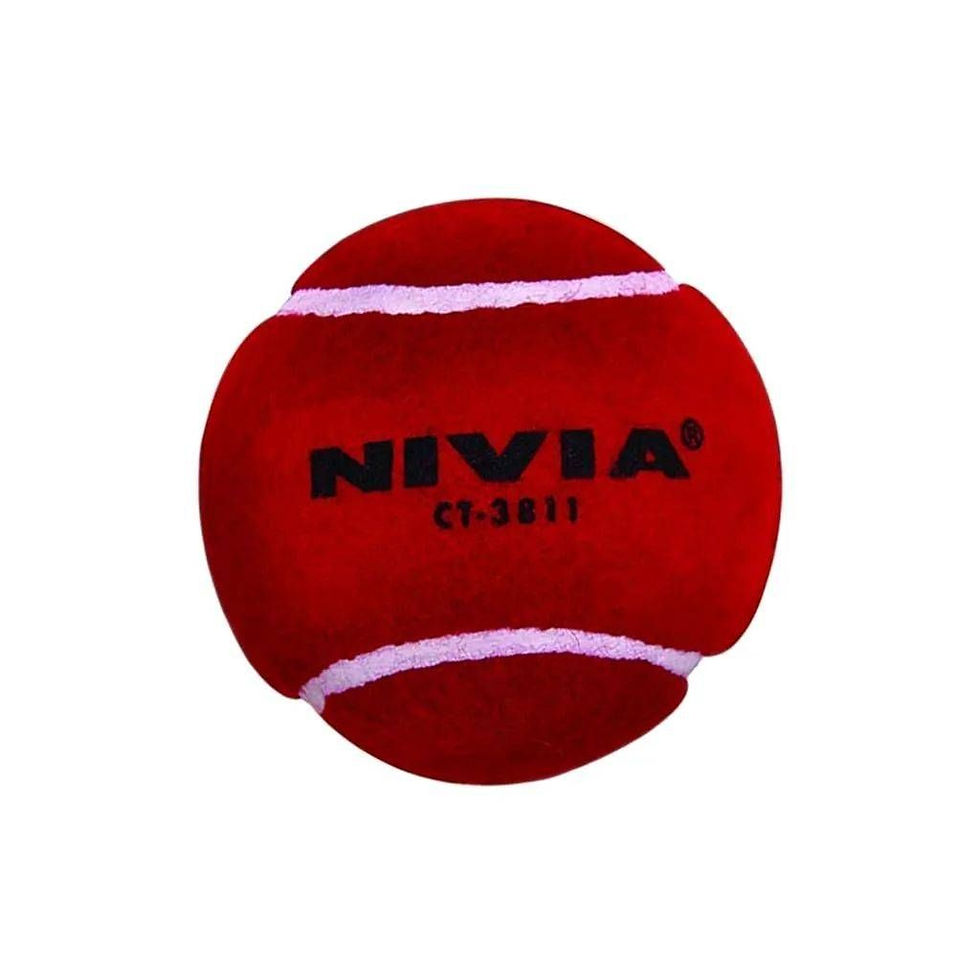 Red Nivia tennis ball with CT-3611 logo