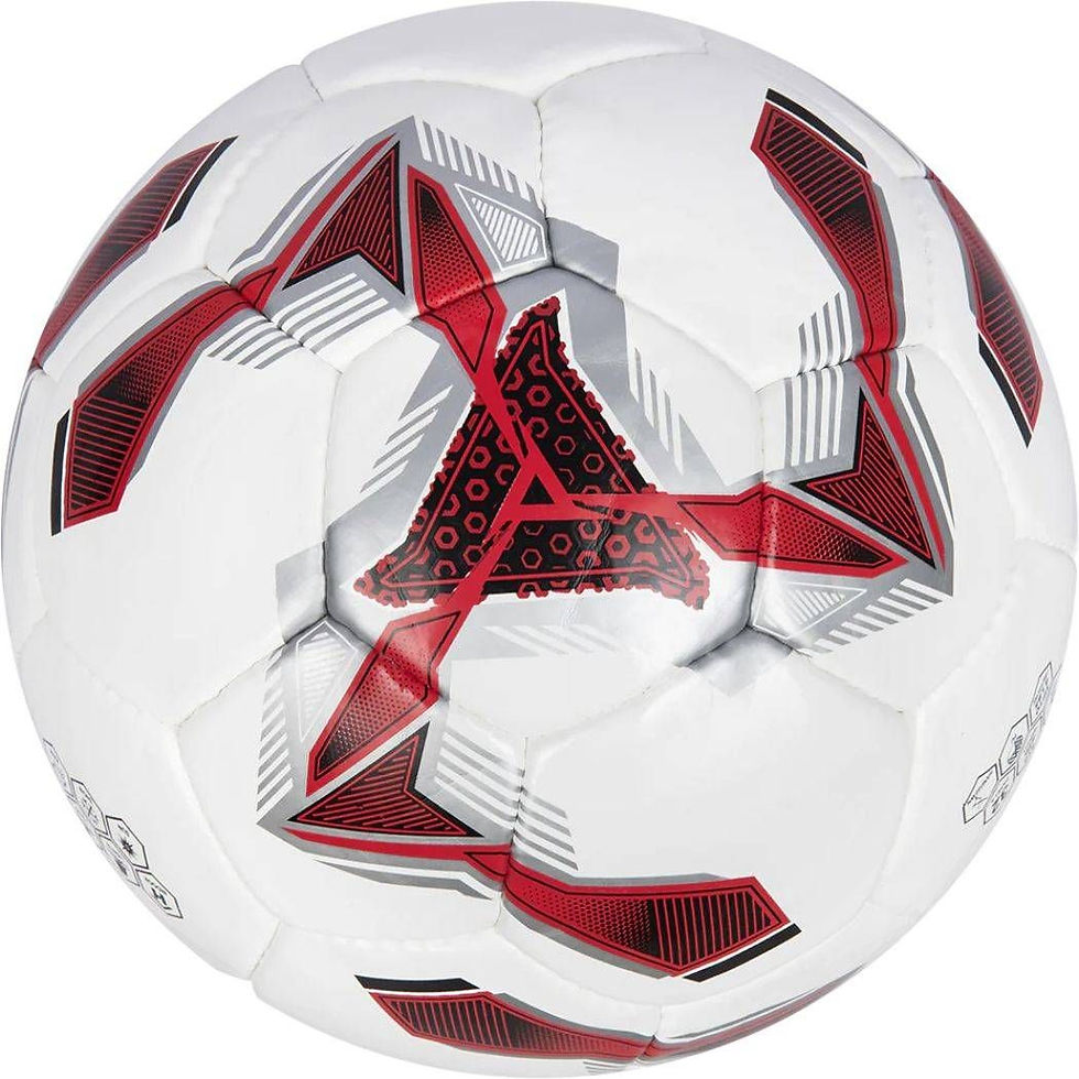 Thumbnail: White soccer ball with red and silver patterns and a prominent red A logo