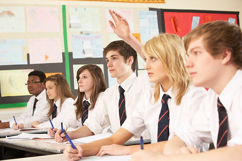 Teenage Student Answering Question Study