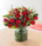 Bouquet de tulipes rouges pour la Saint-Valentin