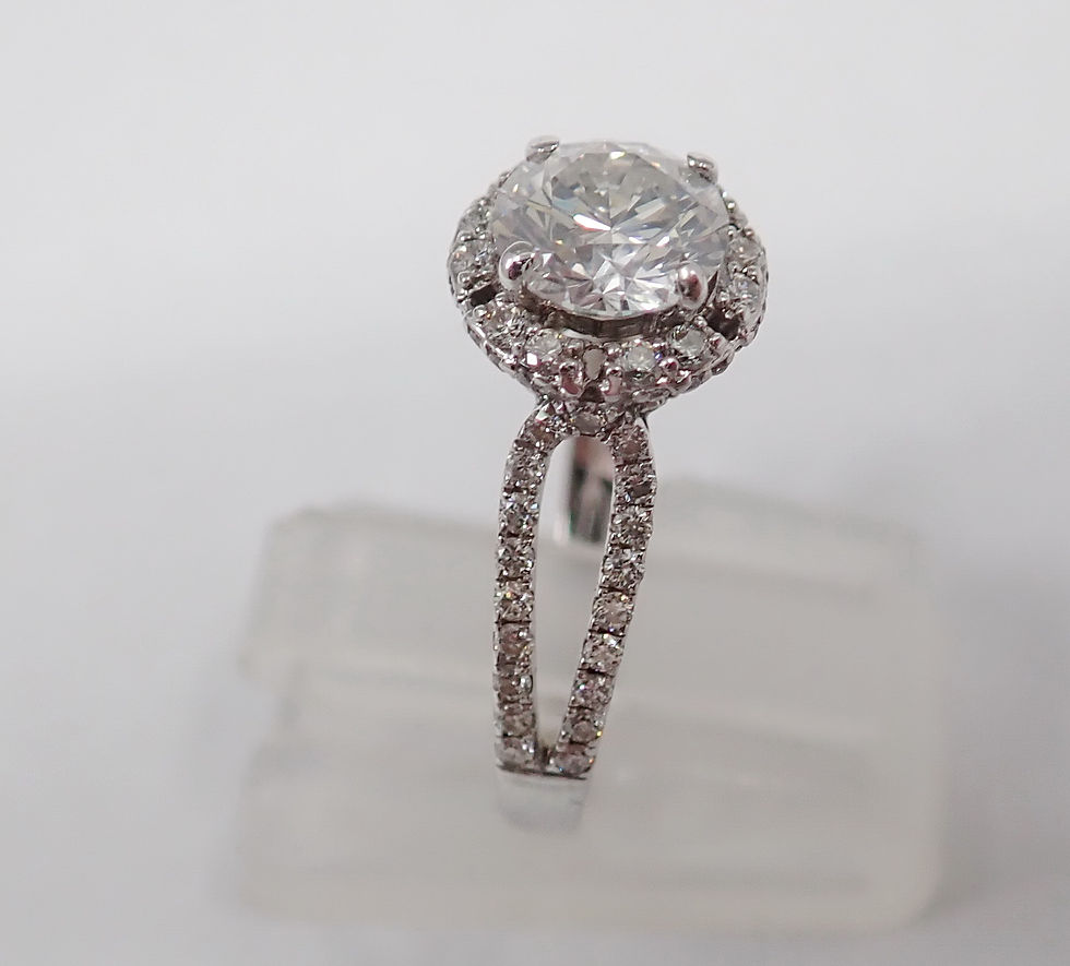 Thumbnail: 18CT W/G DIAMOND CLUSTER RING