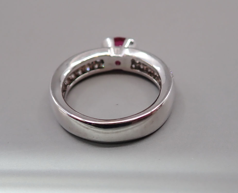 Thumbnail: 18CT W/G RUBY & DIAMOND RING