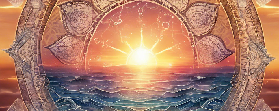 beautiful sunset ocean scene with sacred geometry and mandalas.jpg