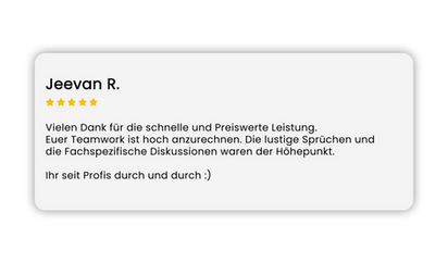 Kundenbewertung