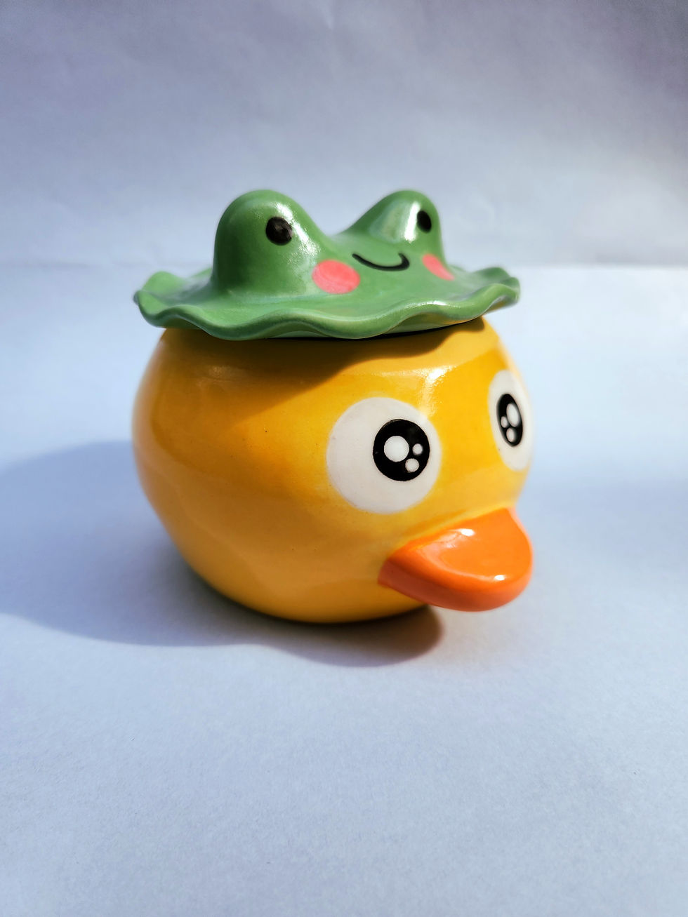 Thumbnail: Duck+Froggie Hat Lidded Jar