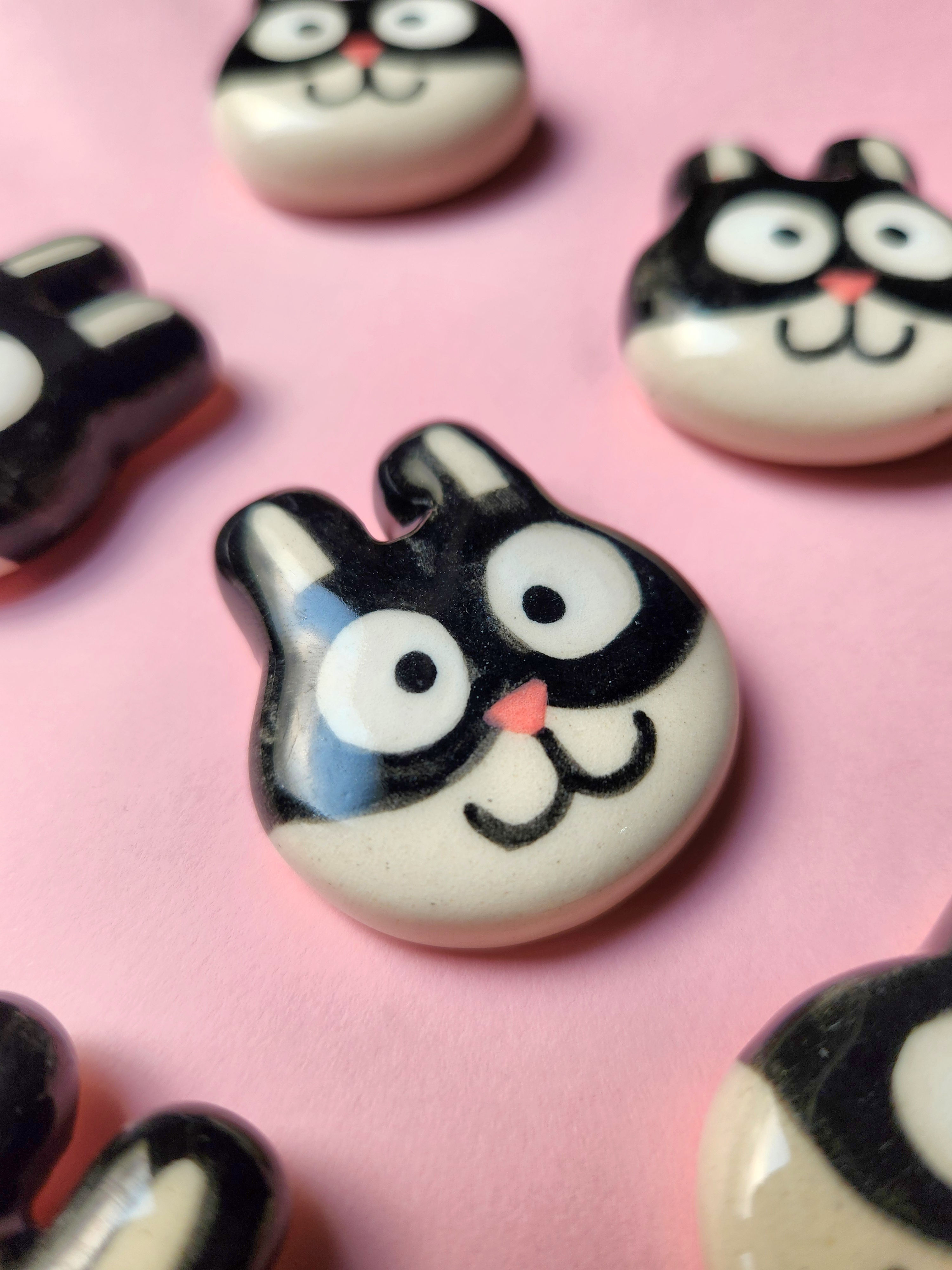 Black Bunny Pin/Magnet