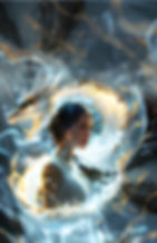 Young woman with dragon