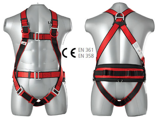 Full Body Safety Harness with Shock Absorbing Lanyard