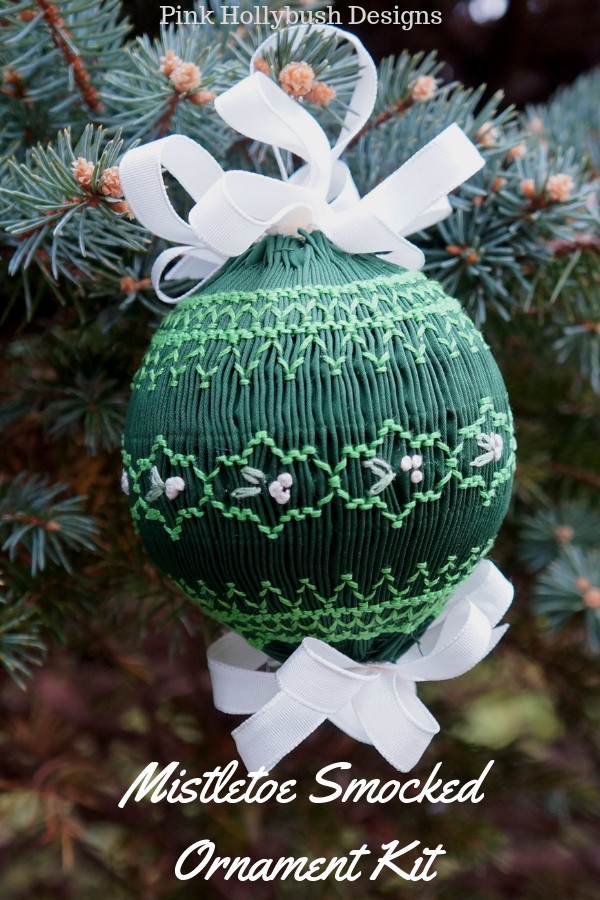 Mistletoe Smocked Ornament Kit