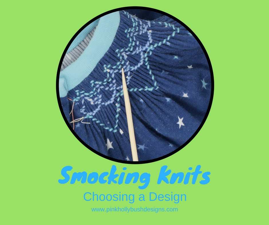 Smocking Knits choosing a design square