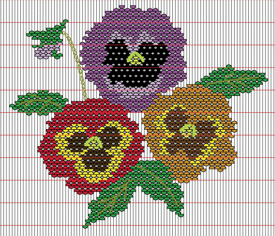 Pansies Smocking Plate