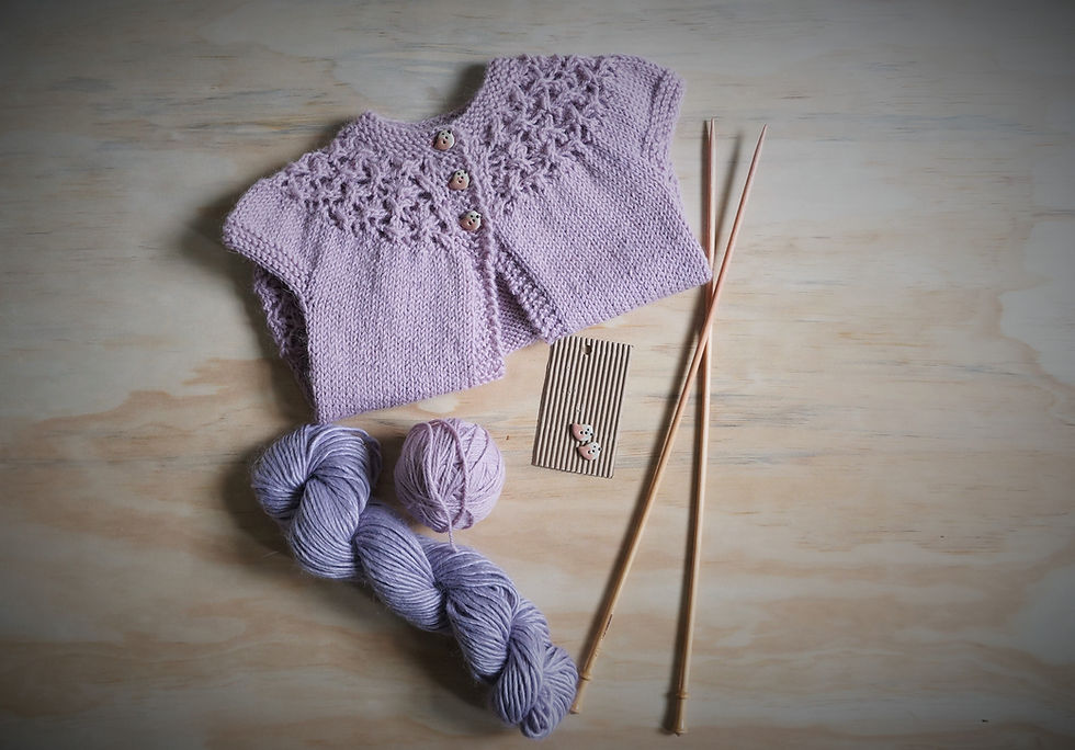 Flat Lay of In Threes Sweater with lace