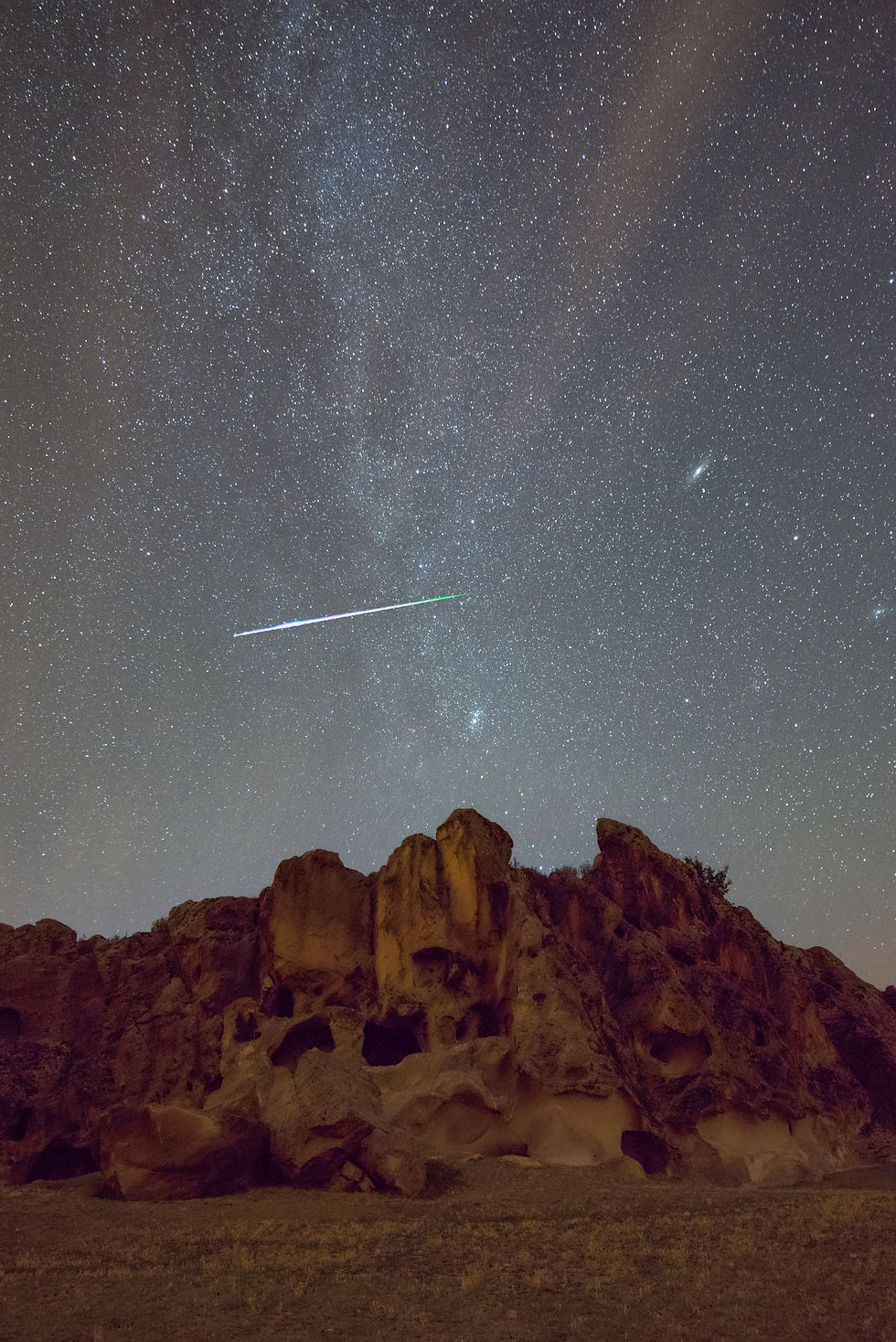 A Perseid Meteor above the Phrygian Sky, Afyonkarahisar Turkey - Mustafa Aydın
