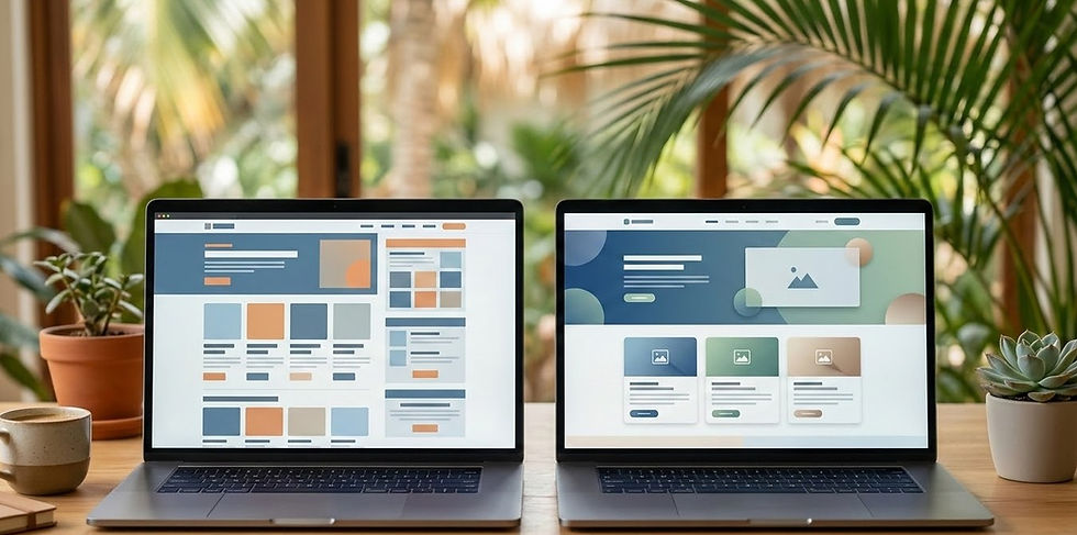 Verschil tussen een zelfgemaakte website en een wix website van een professional