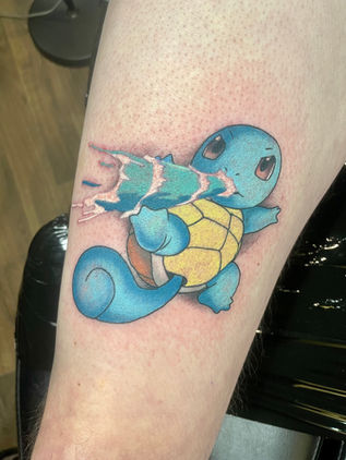 Colour Pokemon Squirtle tattoo