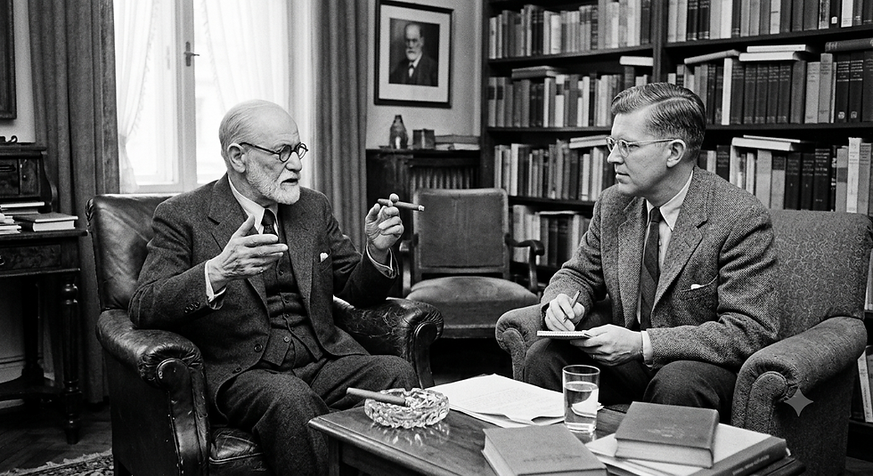 Freud e Aaron Beck (imagem criada com IA)
