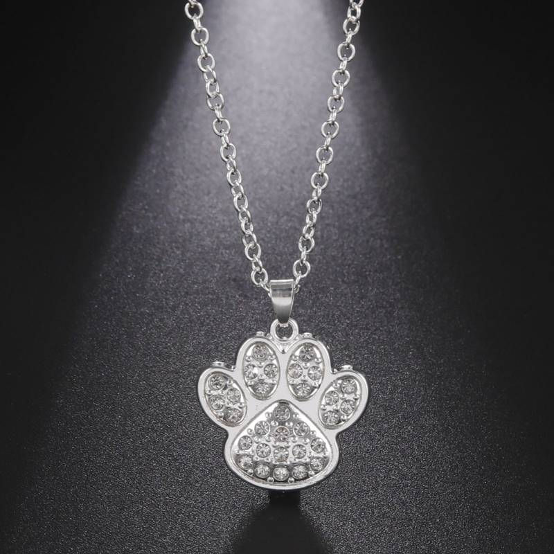 Ketting hondenpoot met steentjes