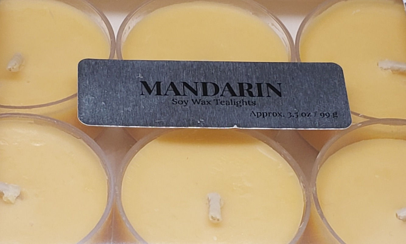 Mandarin Scented Soy Wax Tealights