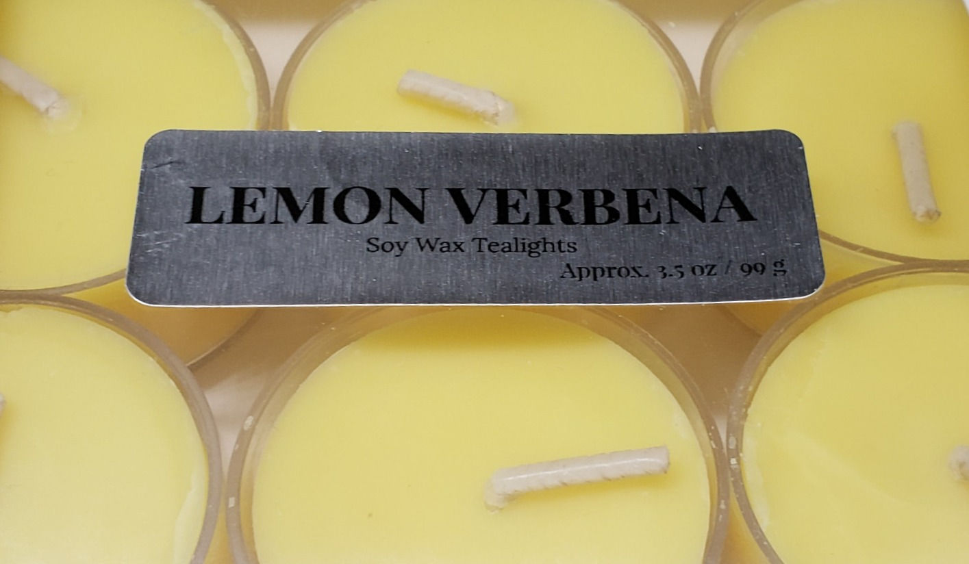 Lemon Verbena Scented Soy Wax Tealights