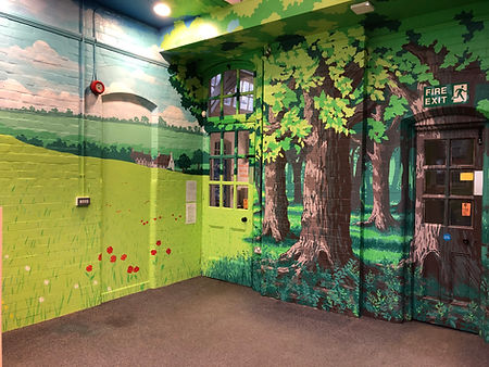 Tree Mural Forest Mural Alfred Sutton School Murals Deborah Tait Beautiful Murals