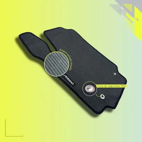 Miniatura: Tapete Borracha Fiat Argo Com Traseiro Inteiriço 2017 A 2024