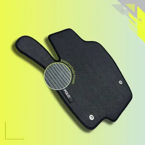 Miniatura: Tapete Borracha Volkswagen Polo Traseiro Inteiriço 2020 2021