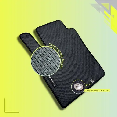 Miniatura: Tapete Borracha Automotivo March Personalizado 2012 A 2024