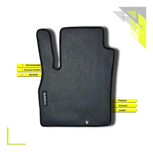 Miniatura: Tapete Borracha Automotivo March Personalizado 2012 A 2024