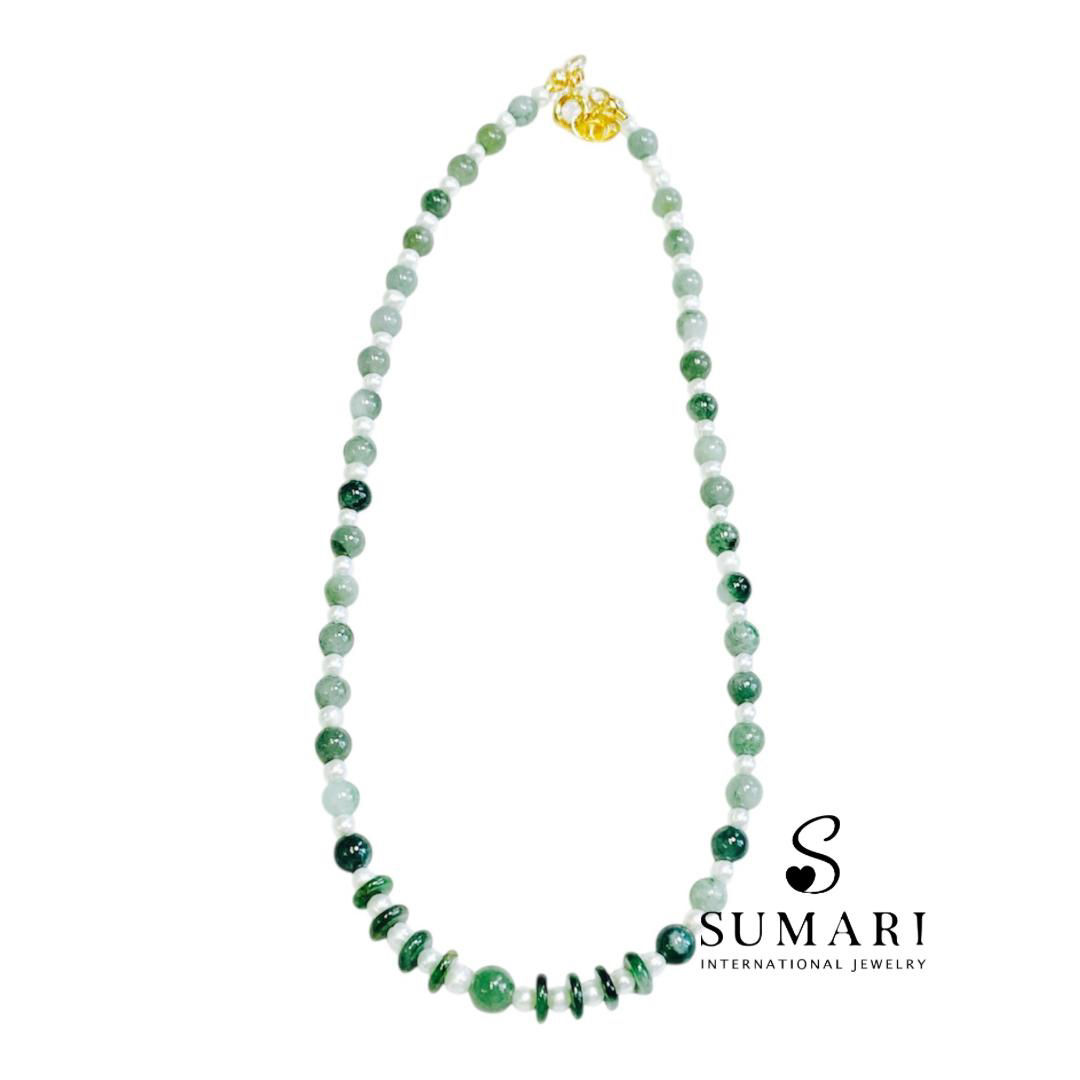 Type A jadeite jade necklace