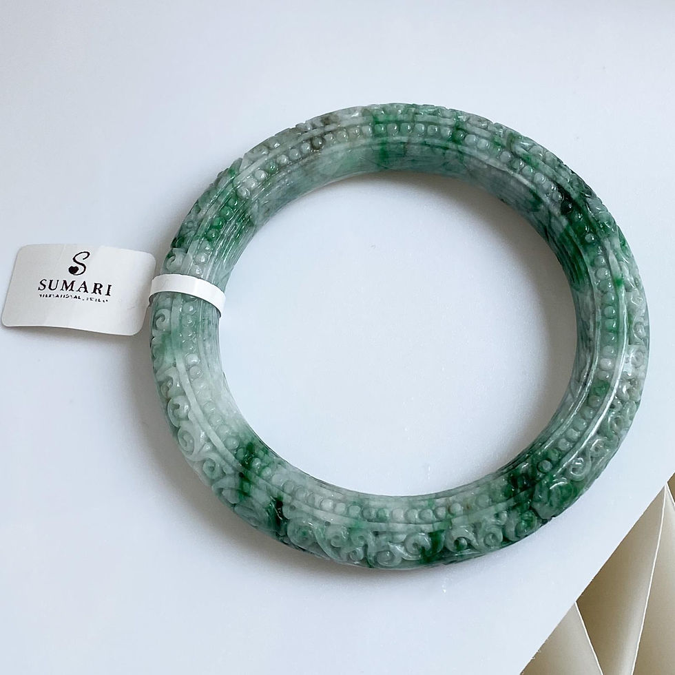 縮圖：Type A jadeite jade blessed bangle 