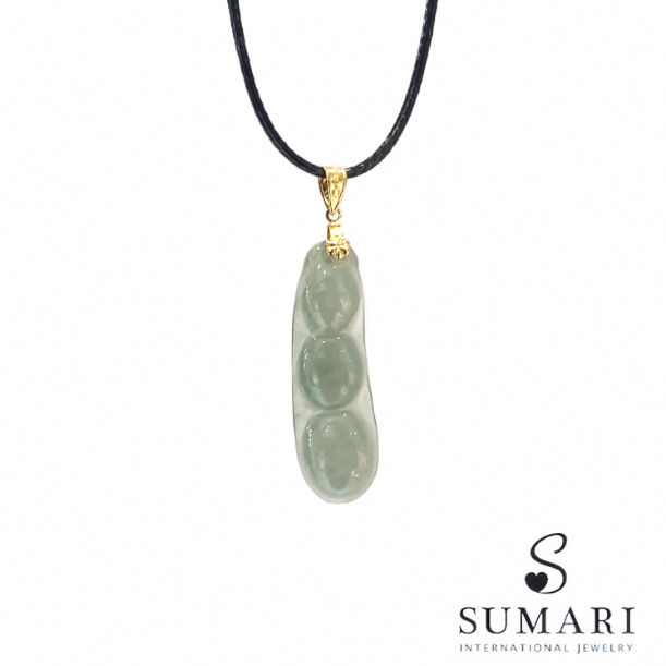 Thumbnail: Type A Jadeite jade PeaPod Pendant