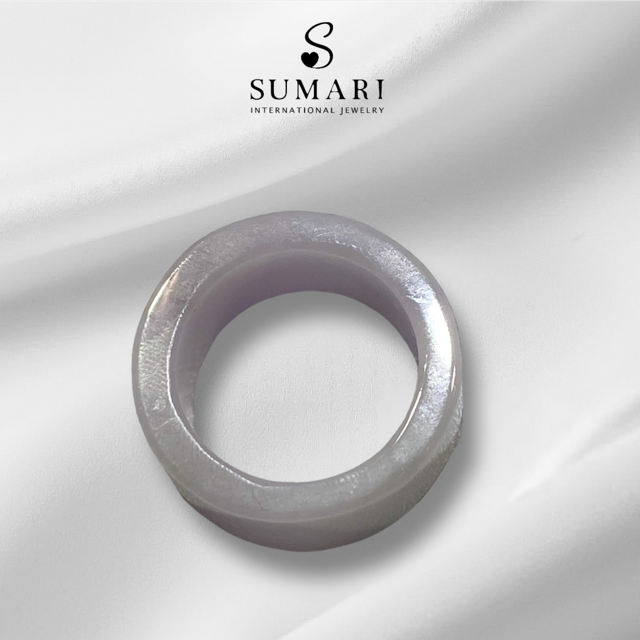 縮圖：Type A light lavender jadeite ring