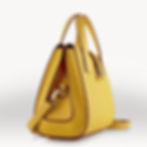 Sac à main Magnétique en cuir de taurillon jaune Impérial