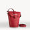 Thumbnail: Red bullcalf leather luxury french mini bucket bag
